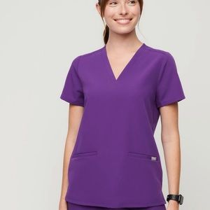 Limited Edition Figs M Digital Grape Casma 3 pocket scrub top. New with Tags!